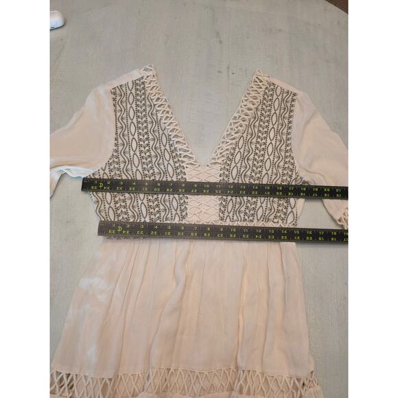 Shyanne Women's Embroidered Lace Peasant Dress Medium Western Cowgirl Festival - Picture 10 of 11